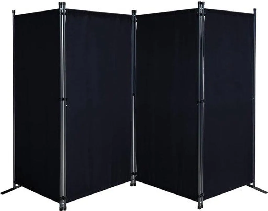 Brise-vue noir en polyester imperméable avec œillets métalliques inox