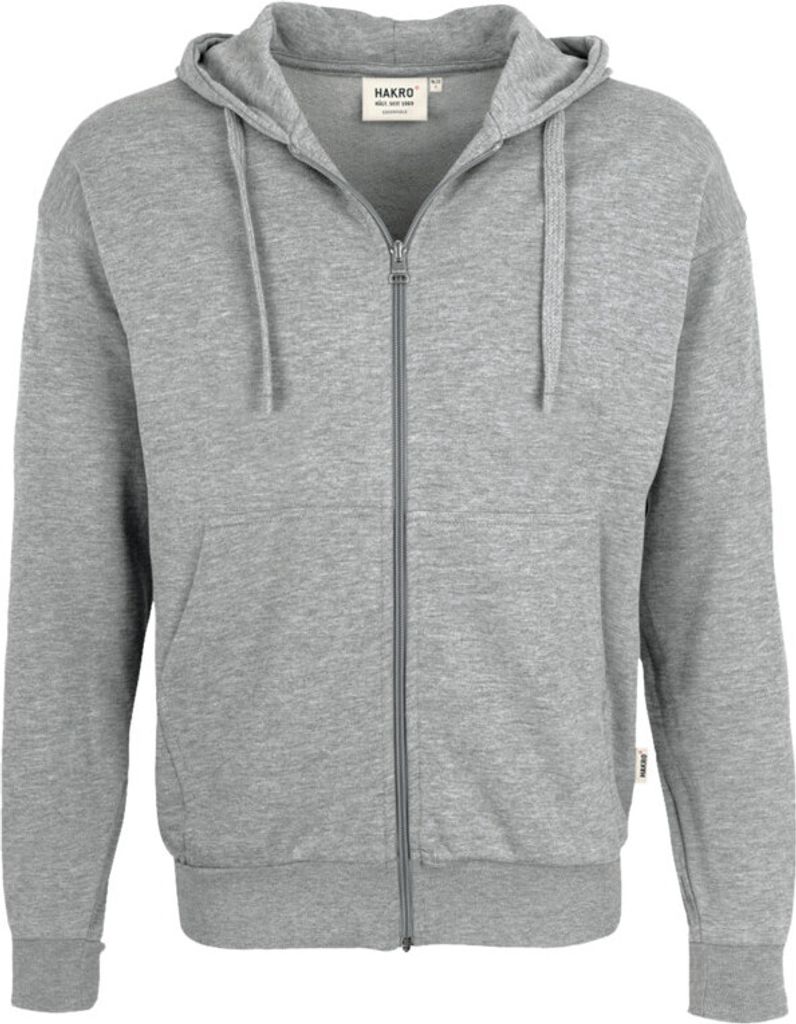 KAPUZEN-SWEATJACKE - graumeliert - Größe 2XL