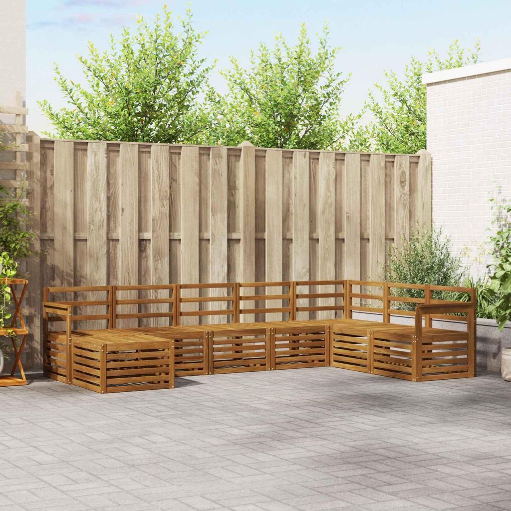 "Neues Produkt" Sofagarnituren - CLORIS - Terrassen-Sofa - 8 pcs - Natur Massivholz Akazie - Modern Gartensofas V2149