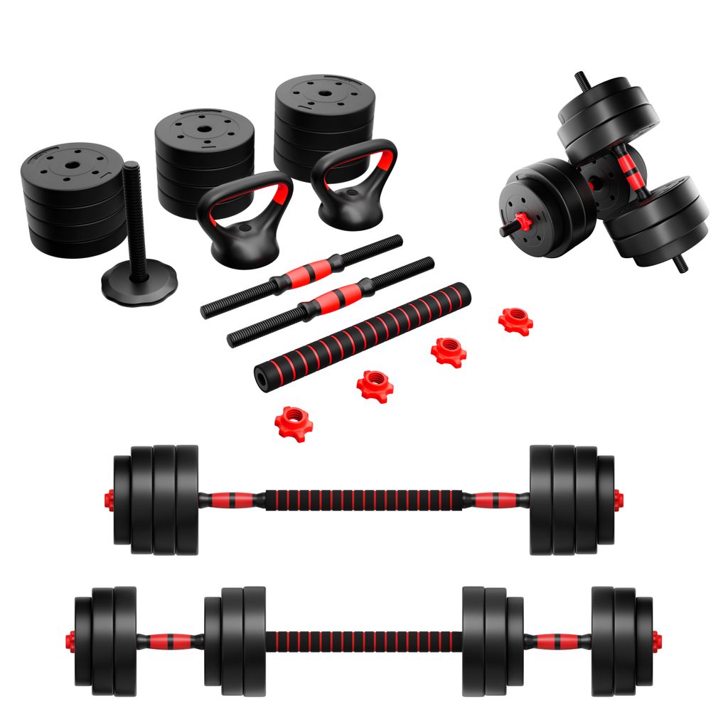 ATHLER Lion 25 | Hanteln Set 20kg | Hantelset verstellbar | 16 Hantelscheiben 2 Hantelstangen | Kurzhantel Langhantel | Sternversch | Sternverschl...