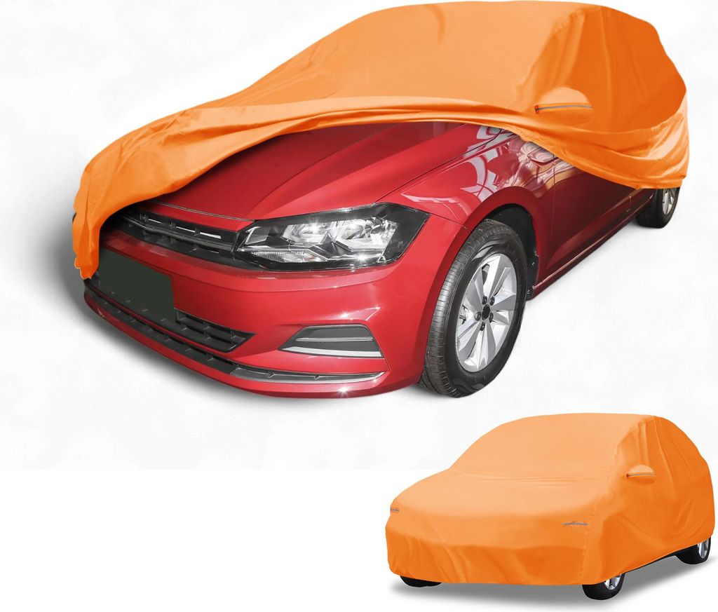 1 Stk. Universal Autoabdeckung Wasserdicht Alle Wetter Sonnenregen Schutz Vollständige Außenabdeckung Aluminiumfolie Baumwolle Orange für Schrä...