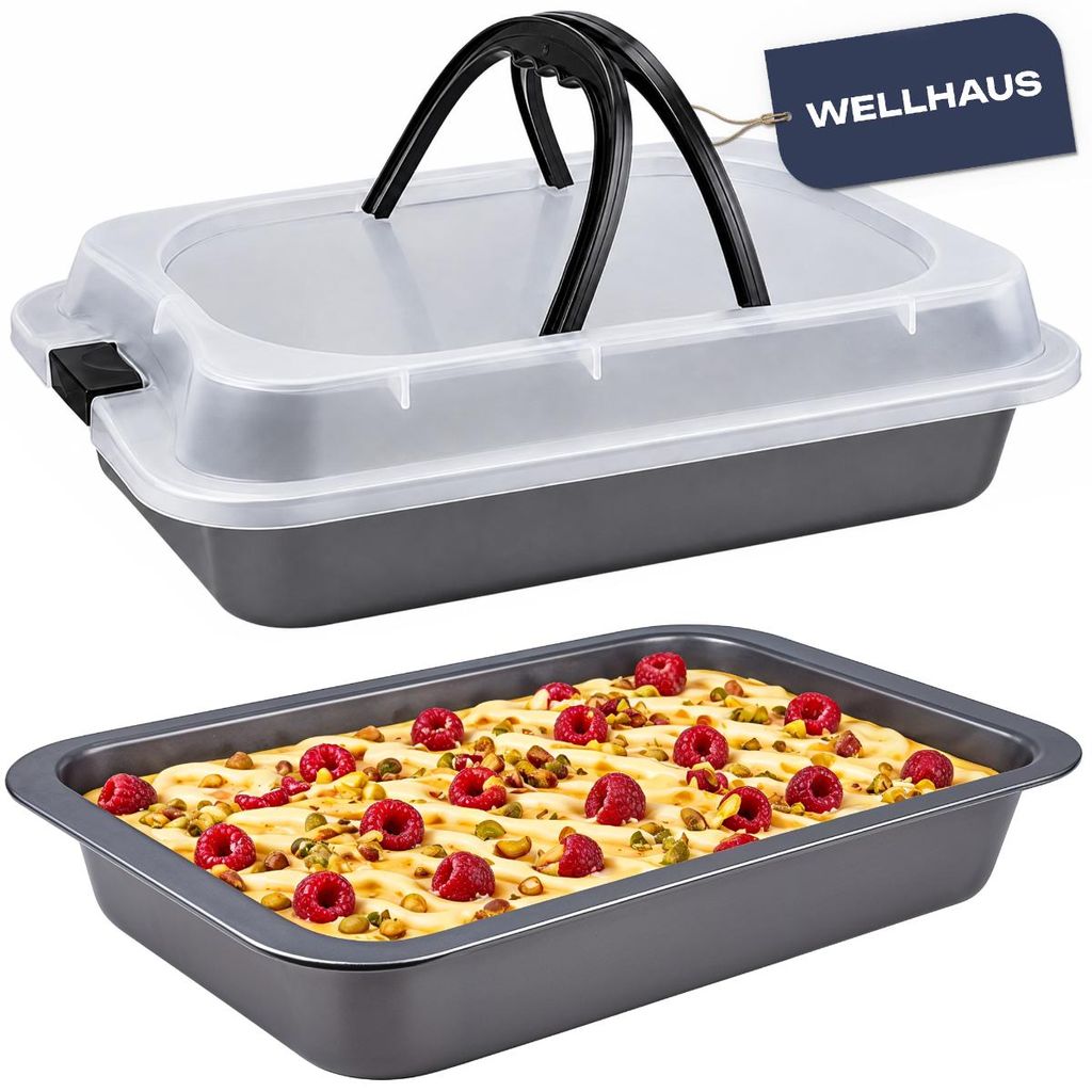 WELLHAUS bakvorm met deksel, 36x245cm, antiaanbaklaag, Productafbeelding 