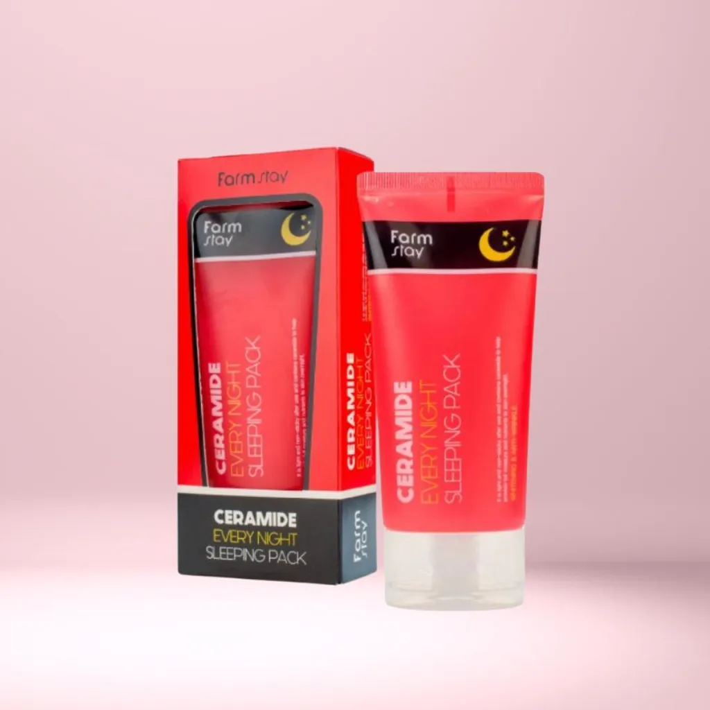 Farm Stay Ceramide Sleeping Pack 120ml - Maschera Notte Rigenerante Coreana