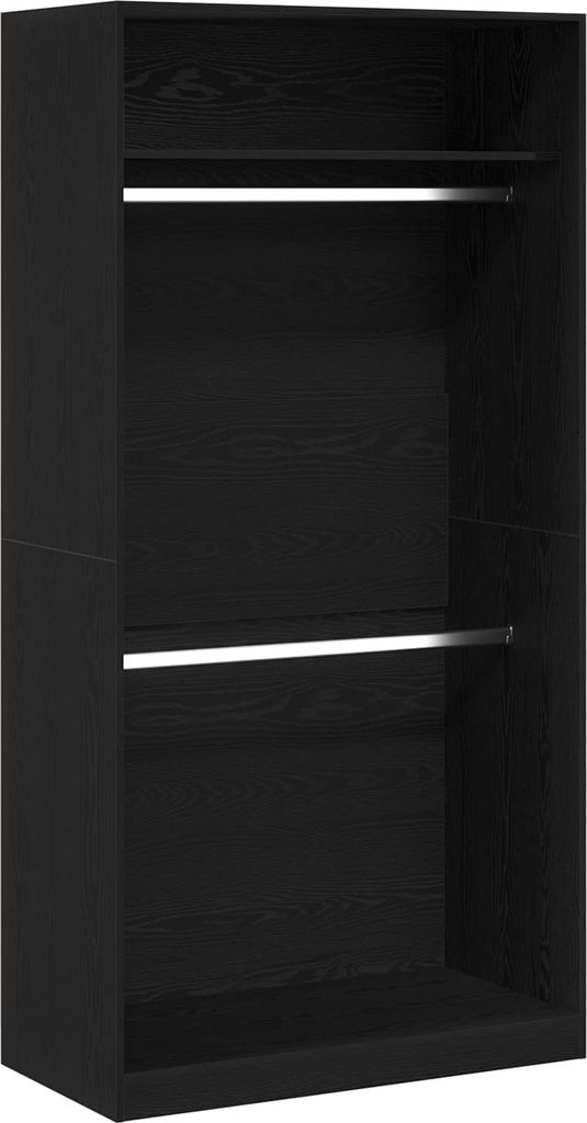vidaXL Armoire avec étagère noir aspect chêne 100 x 50 x Image du produit 