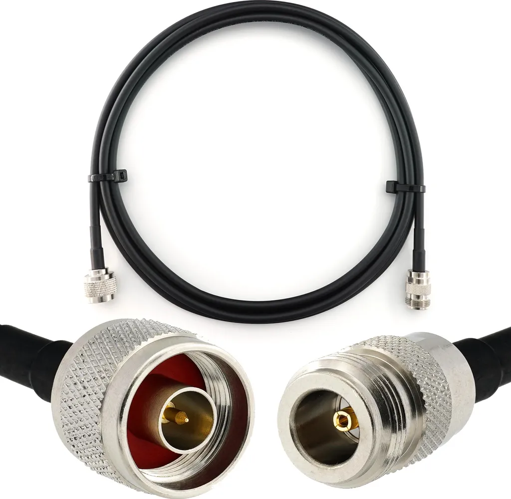 Cavo antenna di prolunga da N maschio a N femmina 3m - HF-240 (equivalente a LMR 240) - per antenna WiFi RF GSM LTE 4G 5G 6G router signal booster Lora Ham CB radio