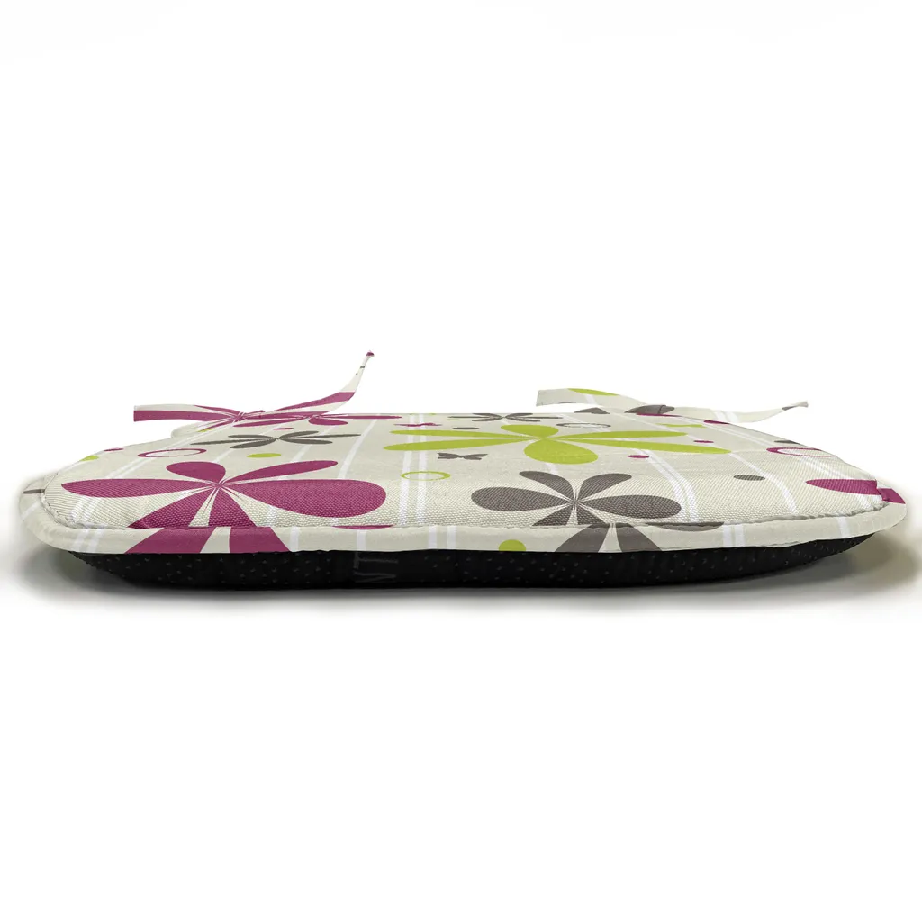Coussin de Chaise Décoratif Imperméable avec Sangles Lot de 4 Rose