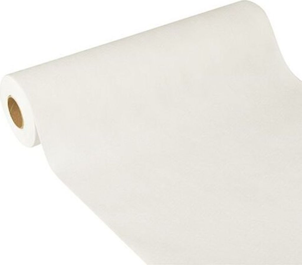 Papstar Vlies Tischläufer, weiß "soft selection plus" 24 m x 40 cm, 4 Rollen