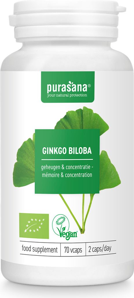 GINGKOB  (GINKGO BILOBA) 70 KAPSELN (250 mg) - PURASANA Produktbild 