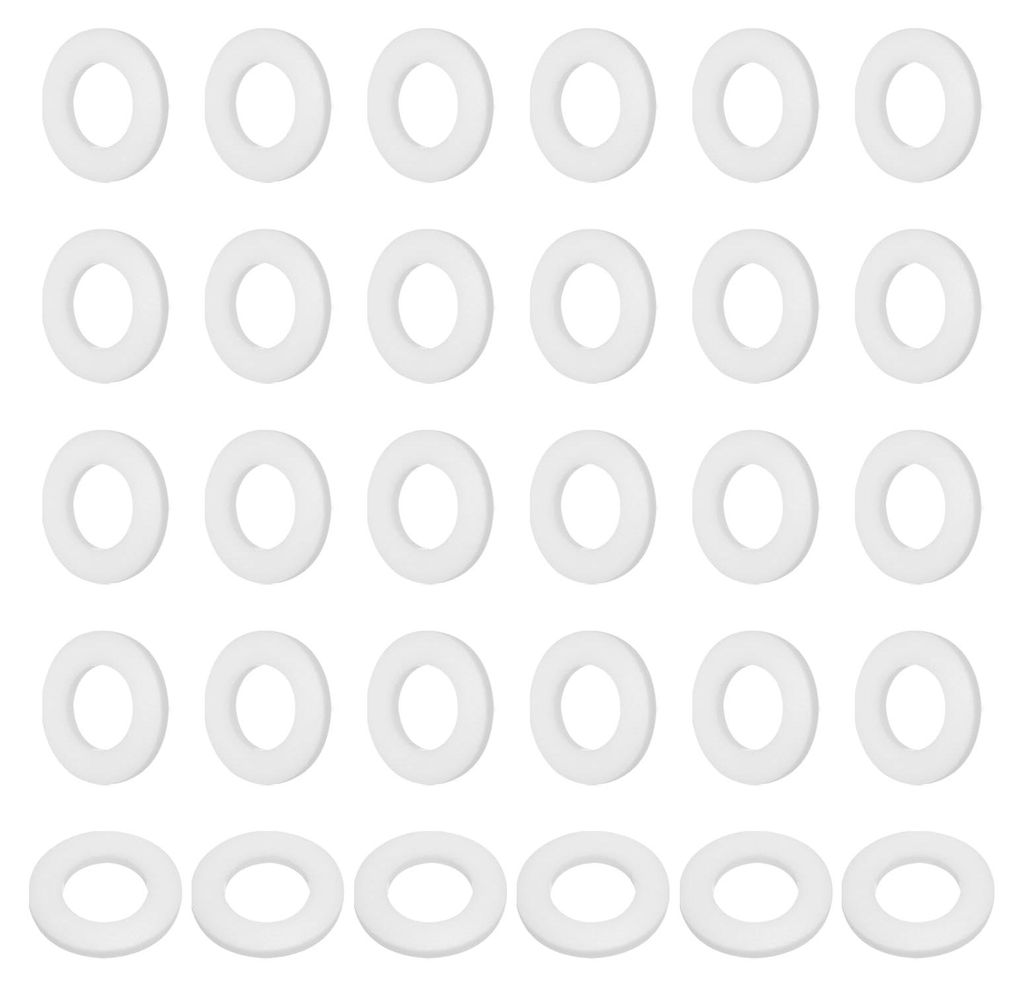 30 Stück PTFE-Flachdichtungen 12x22x2 mm, Dichtungsabstandshalter, Flanschdichtungen für Maschinenrohrleitungen, Ventile, Öl- und Gasindustrie, ...