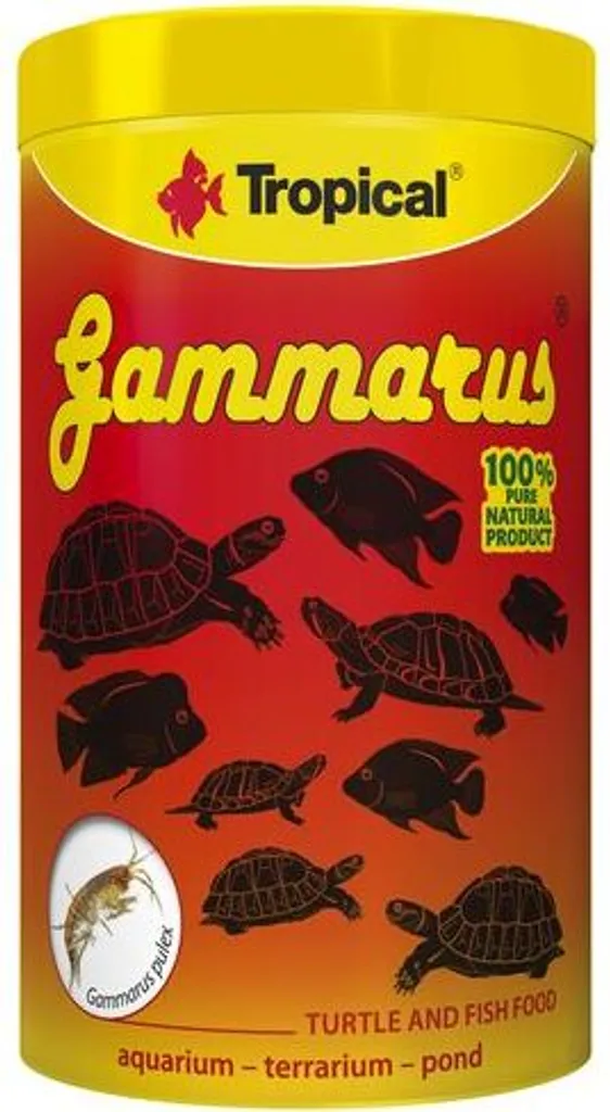 Nourriture naturelle Gammarus 1000 ml pour poissons de bassin et tortues