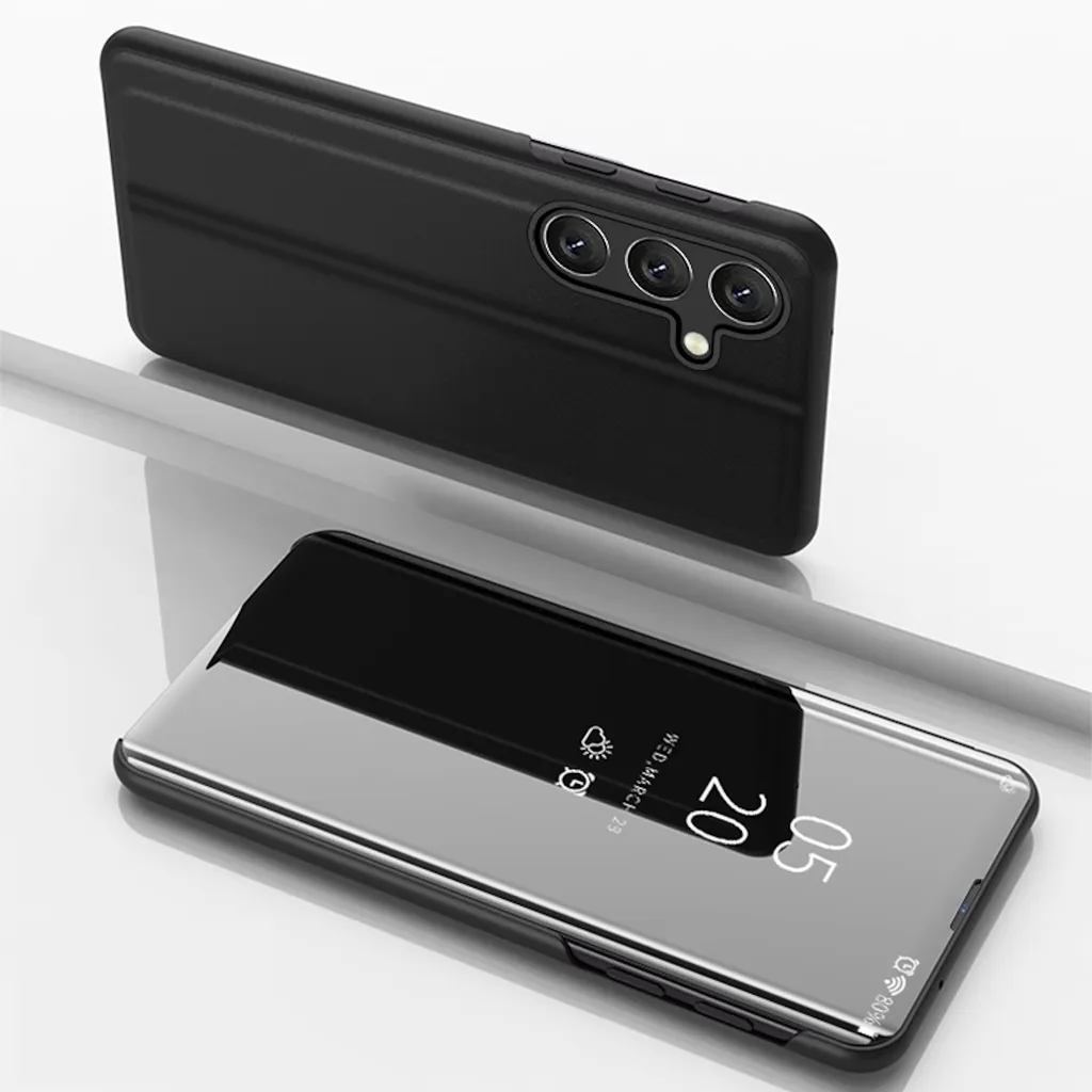 Custodia Specchio Samsung A56 A36 Nero | Smart View Cover Funzione Wake UP