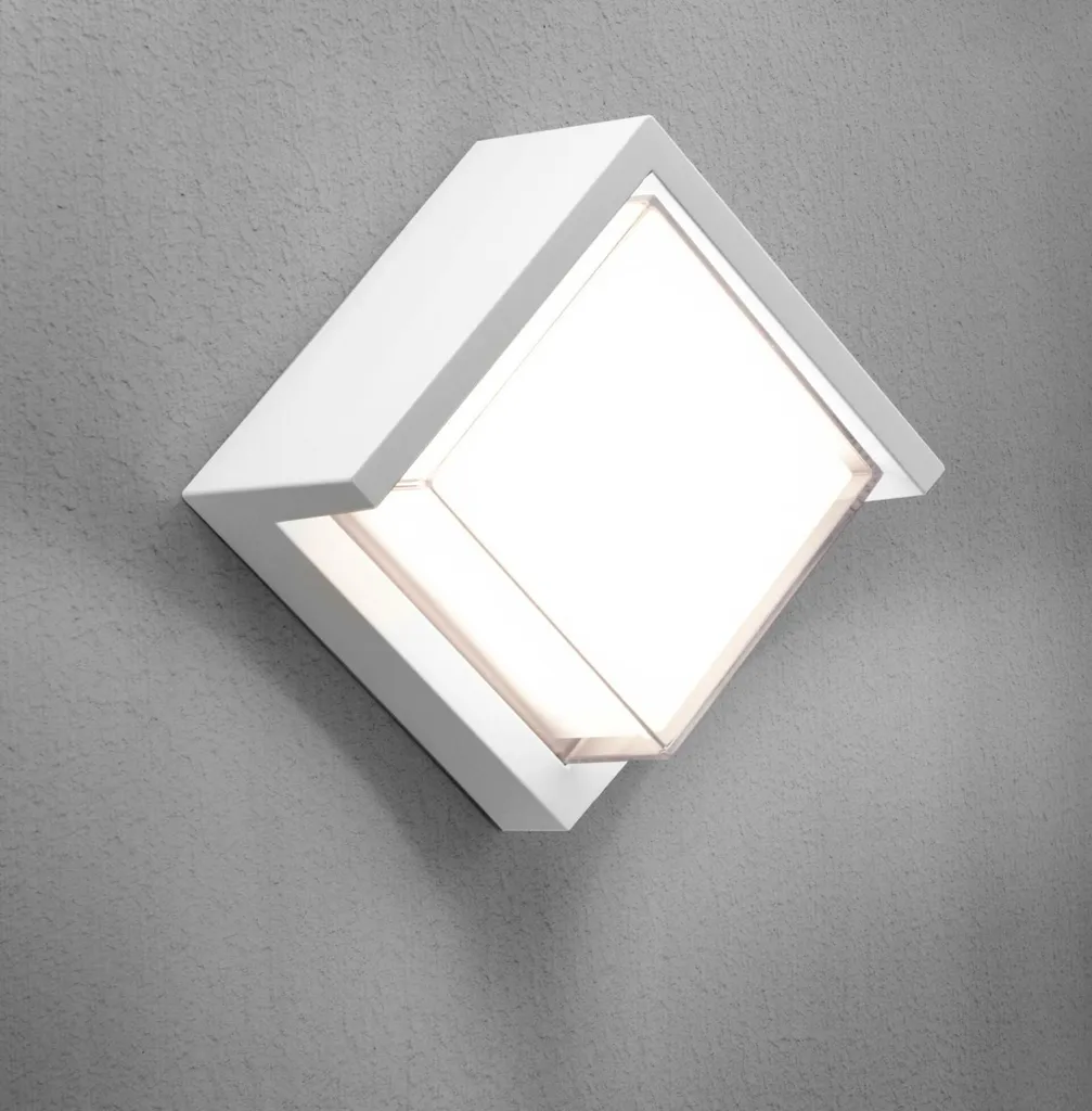 Applique murale extérieur CENTURY PURA cube blanc LED 10W 4000K IP65