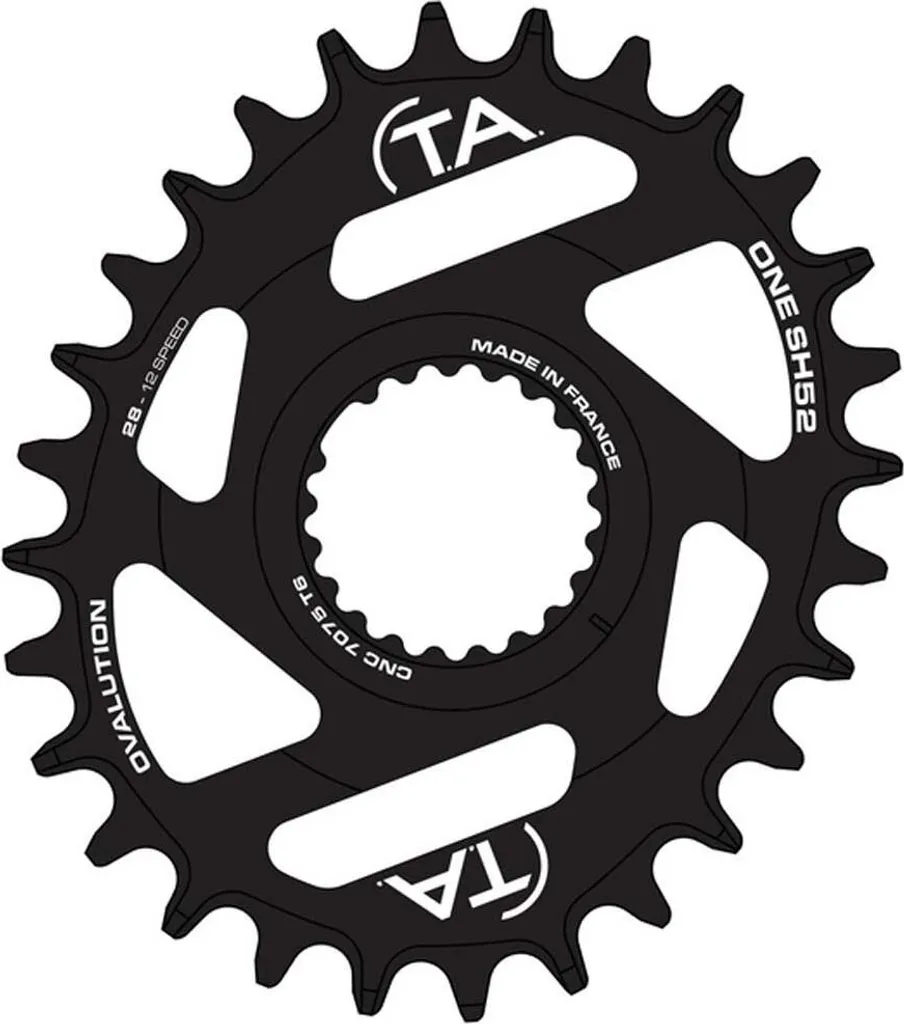Plateau TA SH52 One Oval 30 Dents Noir : Évitez les Sauts de Chaîne