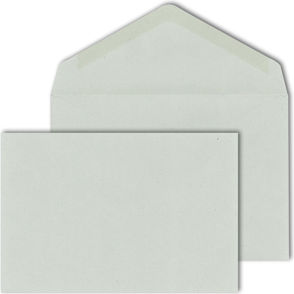 MAILmedia Briefumschläge C6 naßklebend Recycling grau 1.000 Briefumschläge