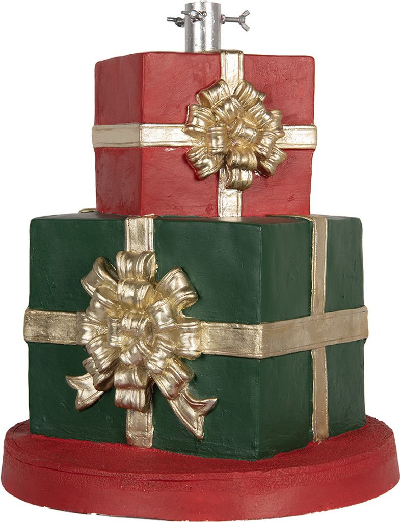 Clayre & Eef Weihnachtsbaumständer Geschenk Ø 44x54 cm Grün Produktbild 