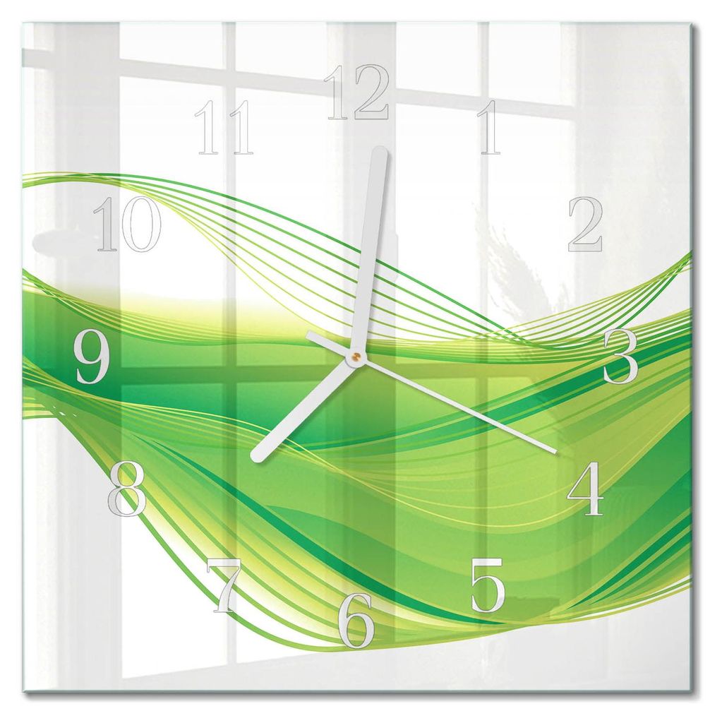 Tulup Glasuhr Wanduhr Küchenuhr Echt-Glas 30x30 cm Modern Produktbild 