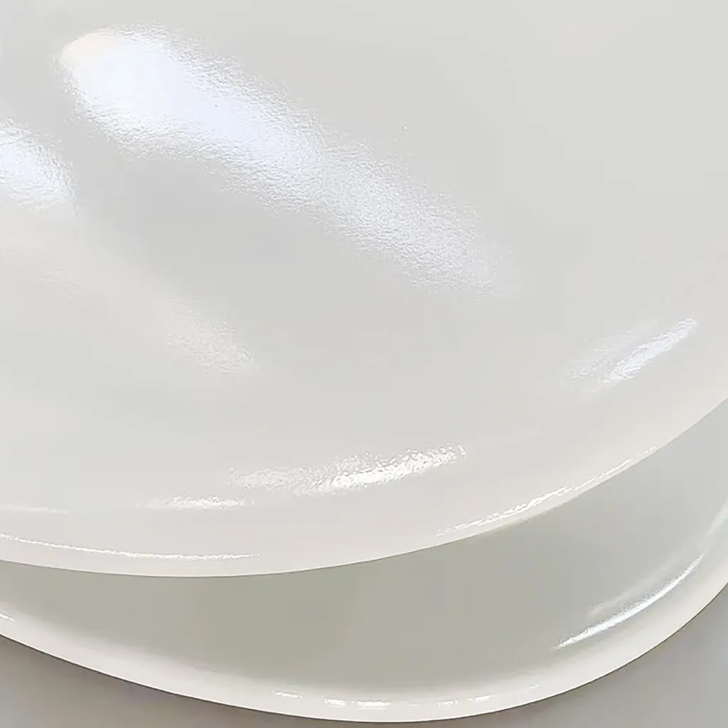 Sedile WC MSV Bianco in MDF - Copriwater Stabile con Cerniere - 5