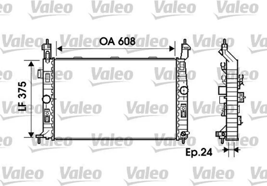 Radiateur Valeo 734384 haute performance - Compatible OE 1300252 Meriva