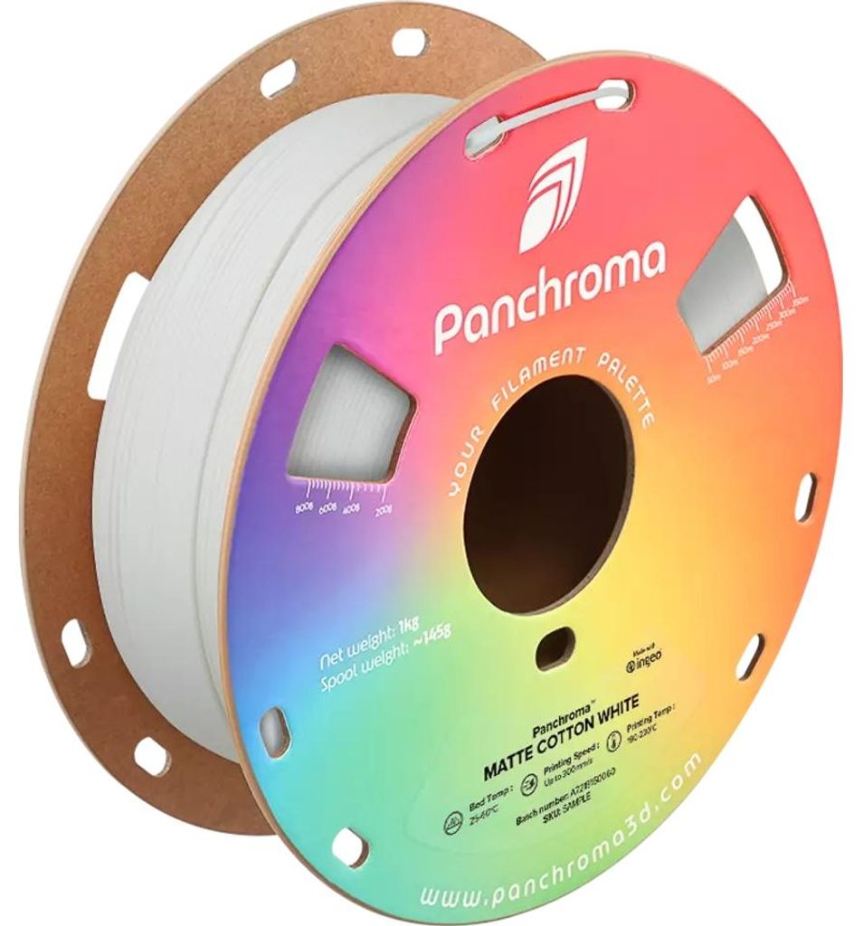 Polymaker PolyTerra Pla filament Baumwolle White 1.75 mm 1KG