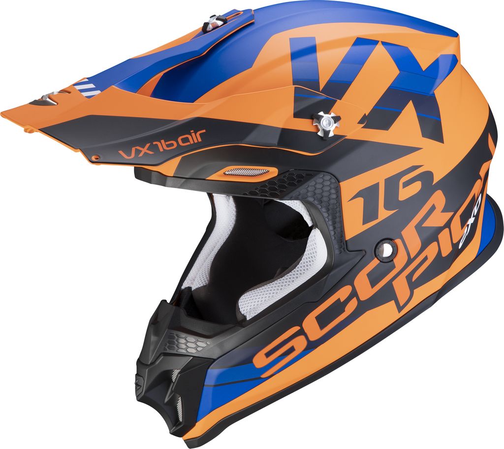Scorpion Exo VX-16 Air X-Turn Matt Orange-Blau XS