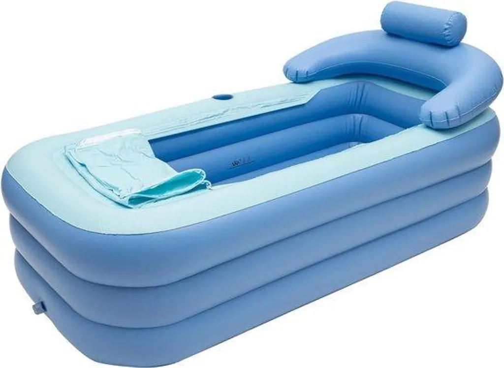 Baignoire gonflable adulte pour petite salle de bain avec vidange rapide