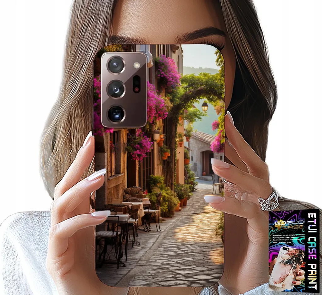 Custodia Per Samsung Note 20 Ultra - Strada Pittoresca Con Caffè + Film