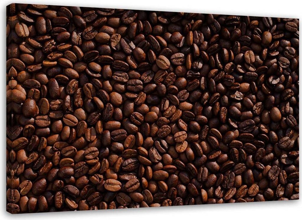 Leinwandbild kaffeebohnen naturpflanzen 90x60 cm Feeby Produktbild 