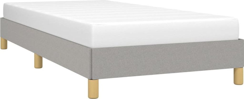 vidaXL Bettgestell ohne Matratze Hellgrau 90x190 cm Stoff