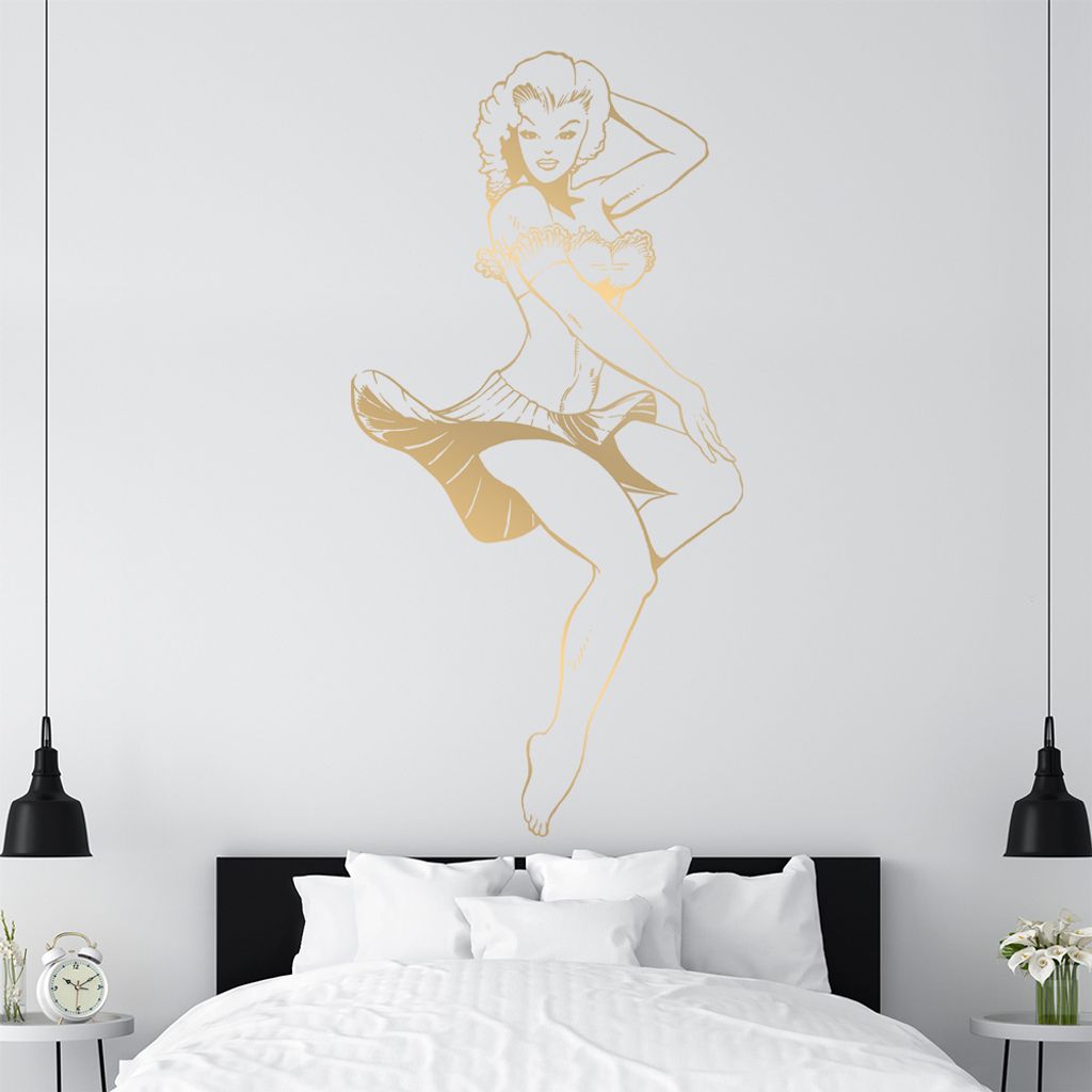 KIWISTAR Pin-Up Girls Retro Glamorous Model Wall Wandtattoo in 6 Größen - Wandaufkleber Wall Sticker - Dekoration, Küche, Wohnzimmer, Schlafzimm...