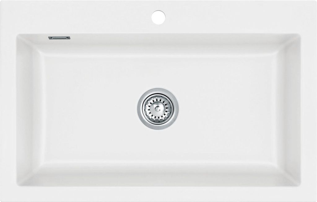 Spüle KeraDomo MERA 80 Polar mit Handbetätigung Produktbild 