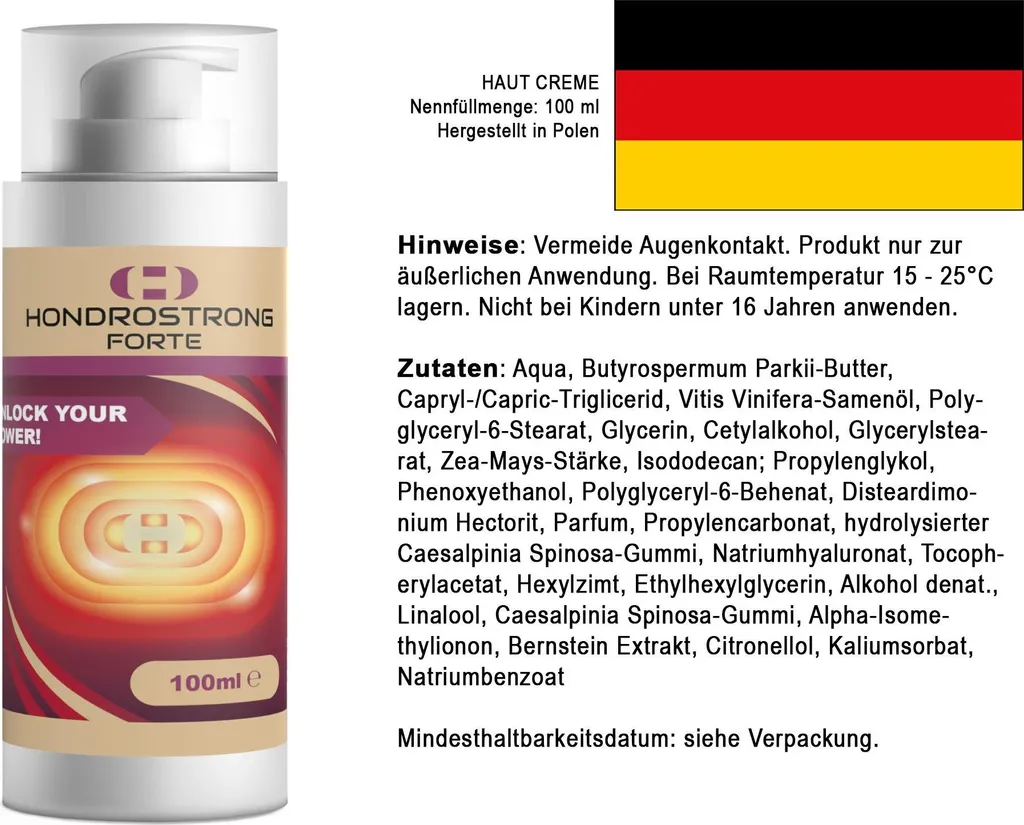 Hondrostrong Forte 500ml Crema Articolare - Formula Potenziata 5 Pack - 6