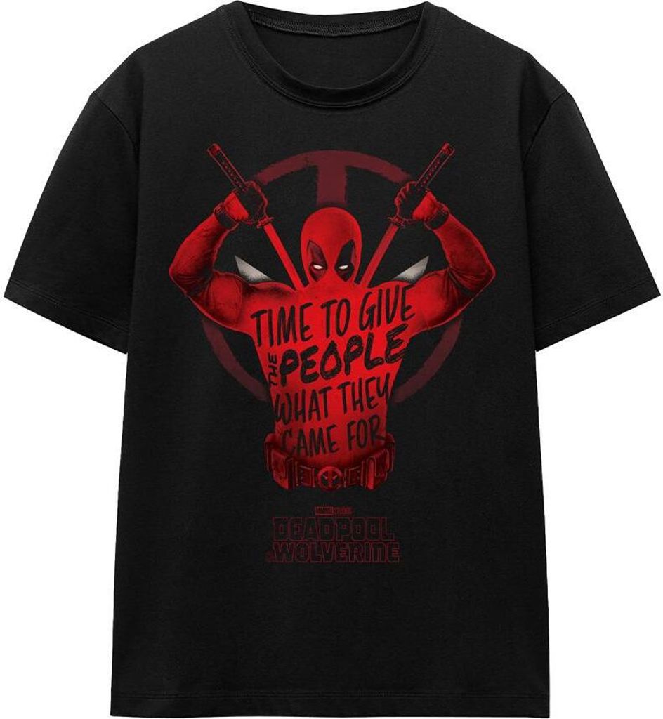 Deadpool & Wolverine - "Give The People" T-Shirt für Herren/Damen Uni TV17316 (L) (Schwarz)