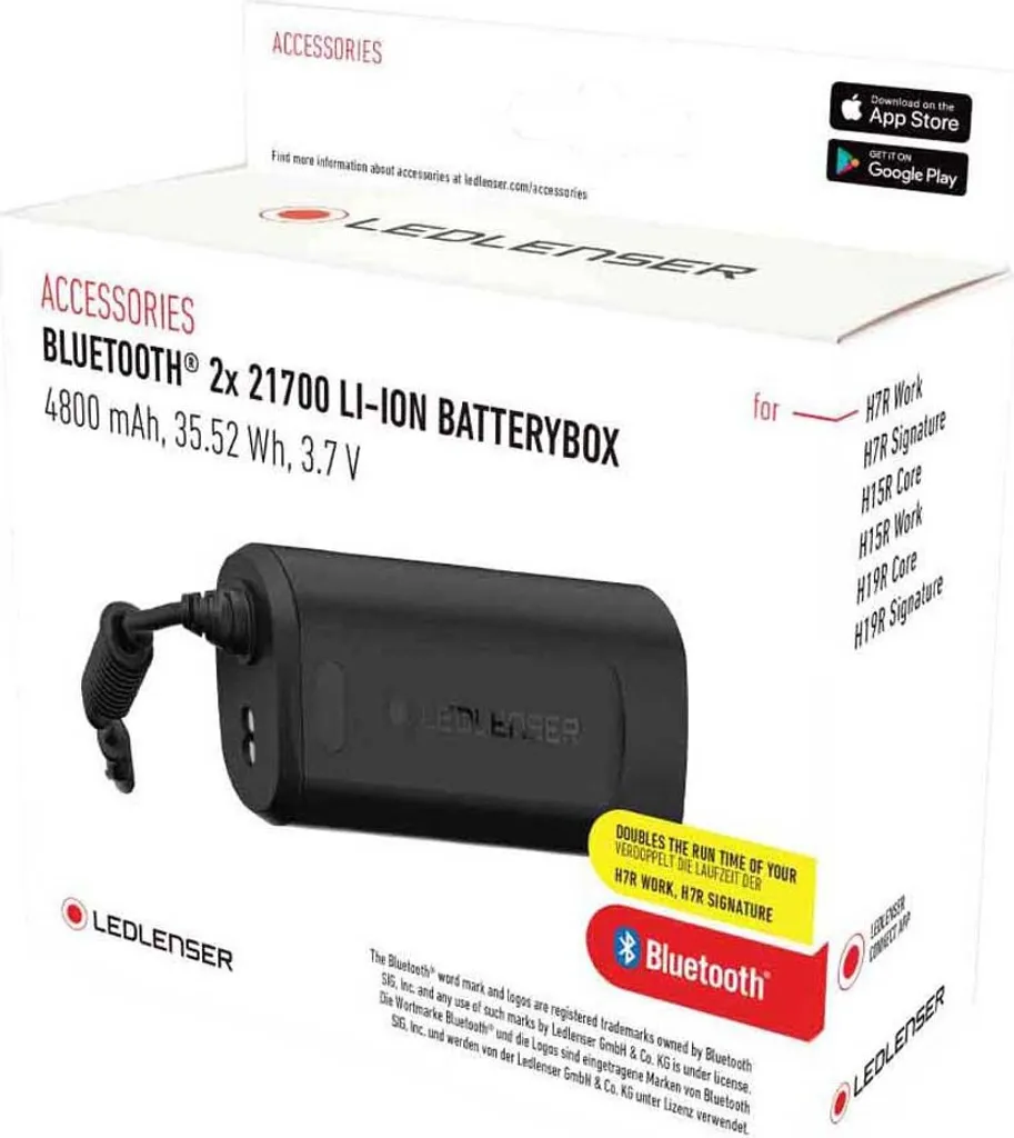 Batterie Bluetooth 2x21700 Ledlenser : Solution Autonomie pour Gamme H