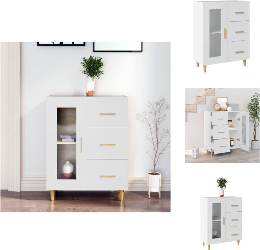 vidaXL Sideboard Weiß 69,5x34x90 cm Holzwerkstoff - Sideboards