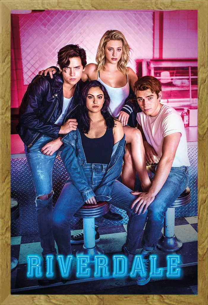 Riverdale - Poster - Personaggi + cornice rimovibile, Shinsuke® Maxi MDF oak, vetro acrilico