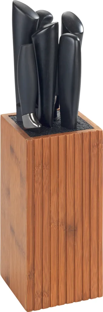 WENKO Mera Ceppo per Coltelli in Bambù Scuro FSC - Design Universale