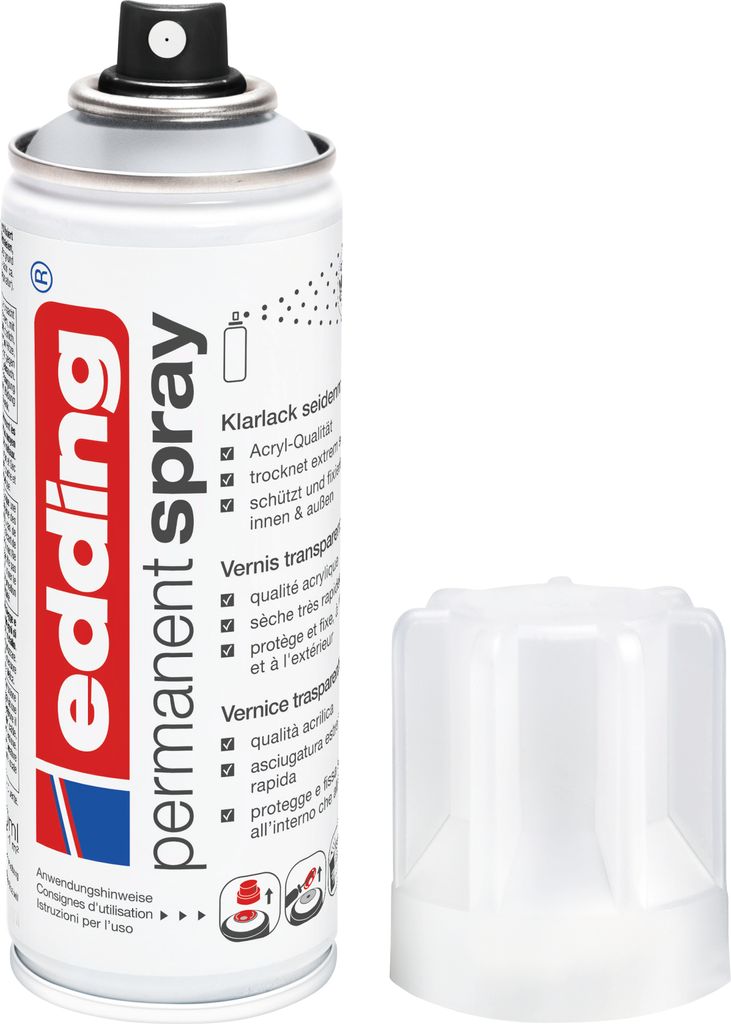 Edding Permanent Spray, 200 ml, Farblos, Matte, Sprühdose Produktbild 