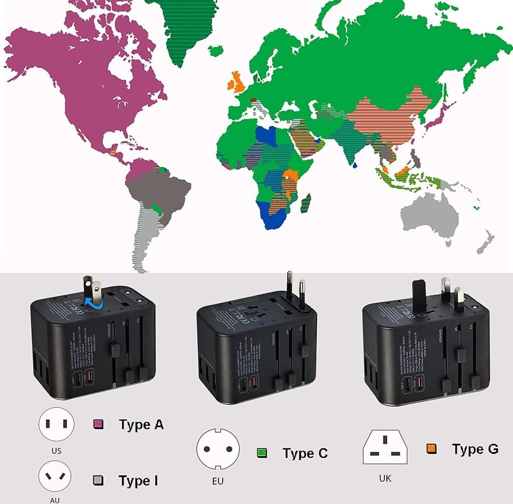 LEICKE Universaler Reiseadapter internationaler Produktbild 6