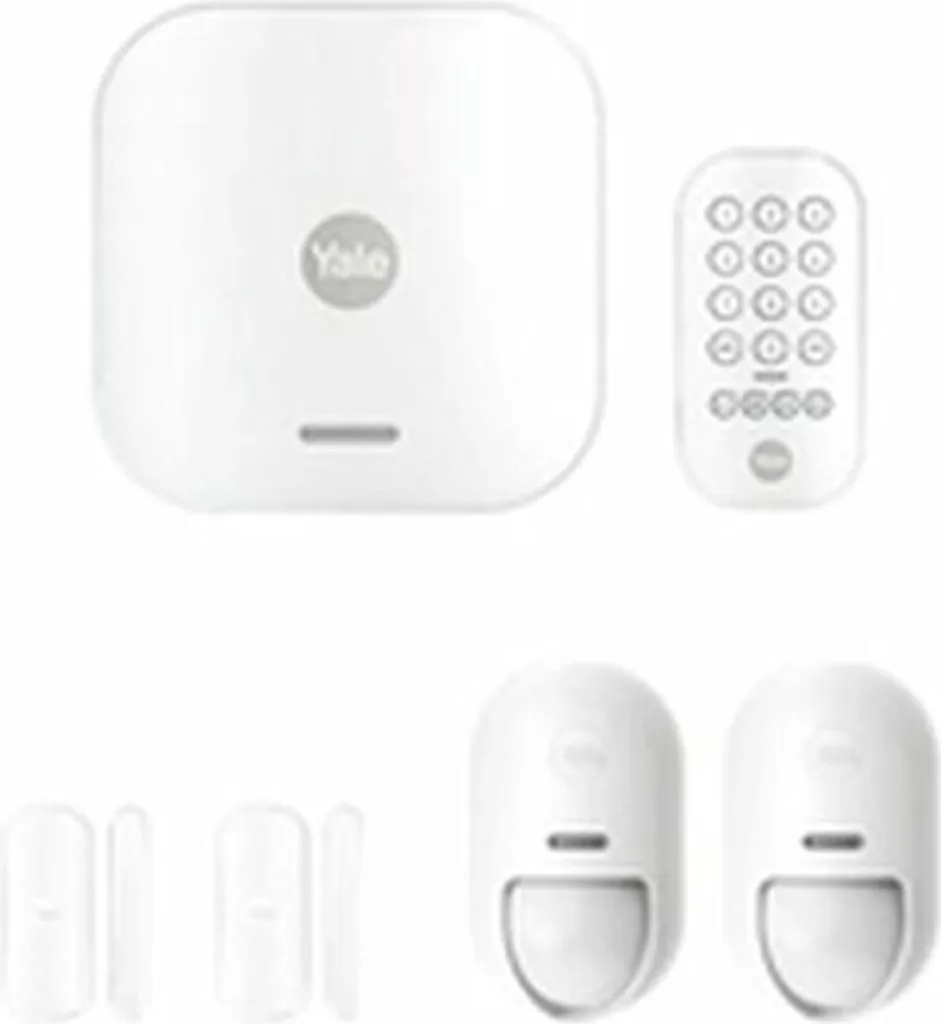 Yale AL-SK1-1A-EU Système d'Alarme Wi-Fi Blanc Kit Sécurité Maison