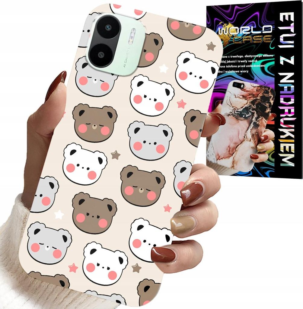 Hülle Für Xiaomi Redmi A1 - Teddybär-Designs Für Kinder + Glas