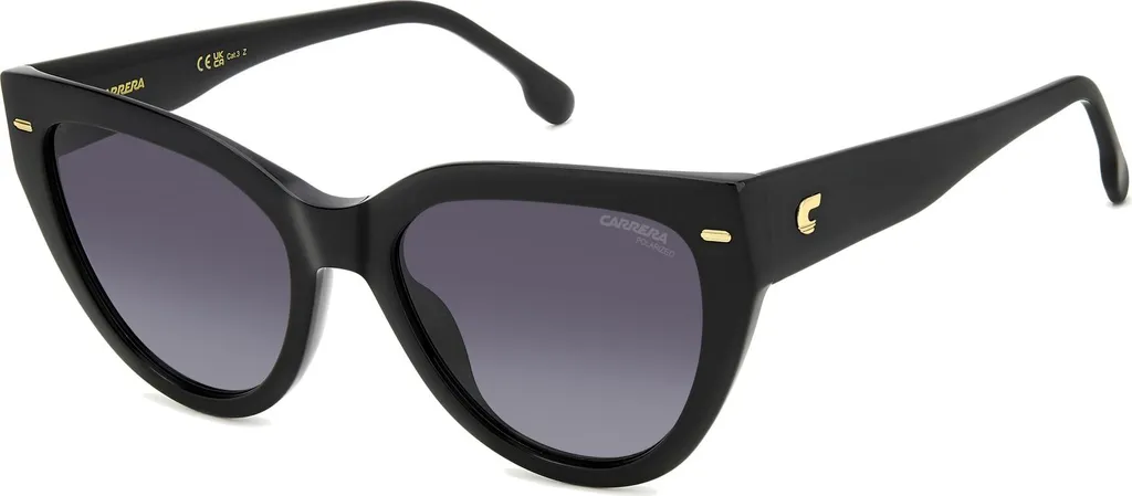 Lunettes Carrera 3017_S monture légère en acétate noir et verres gris
