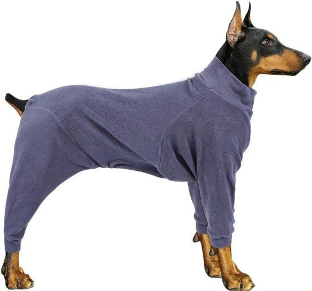 Pantalon chaud pour chien combinaison en polaire gris-bleu taille XXXL