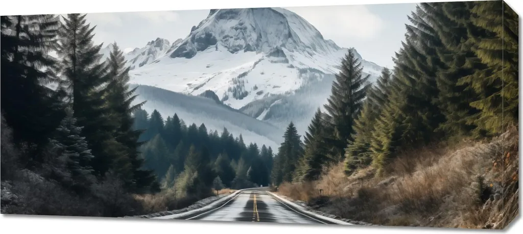 Quadro 90x40cm Viaggio Coraggioso: Stampa su Tela Canvas Alta Qualità