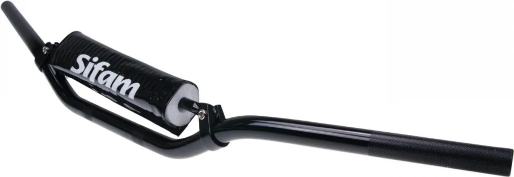 Guidon Motocross 22mm en Aluminium Noir avec Mousse de Protection Renforcée