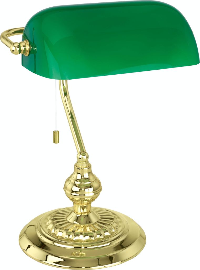 EGLO Lampe de table 90967 vert laiton, pour E27, max. 60 W Image du produit 