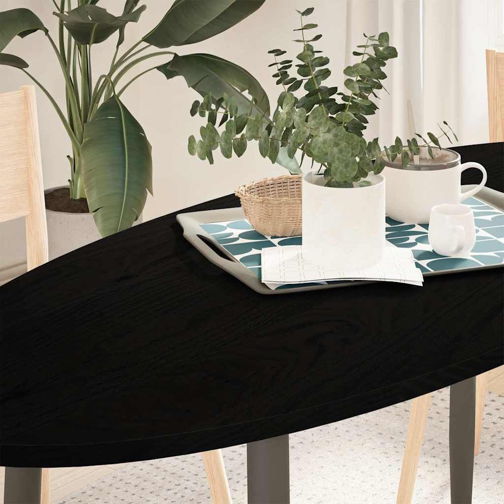 "im Angebot" Tischplatte - Hochwertiger Tischzubehör - Dunkelbraun 140x60x2 cm Massivholz Eiche Oval - Tischplatten CC17784