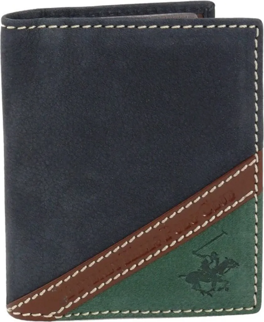 Portafoglio Uomo Beverly Hills Polo Club BH374BL Pelle Sportiva Blu