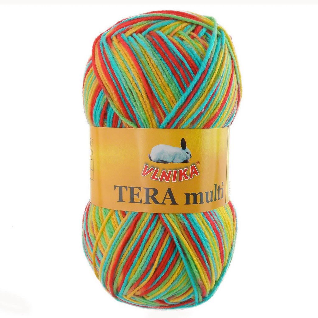 100g Strickgarn Häkelgarn TERA MULTI, Farbwahl - mehrfarbig bunt Farbverlauf