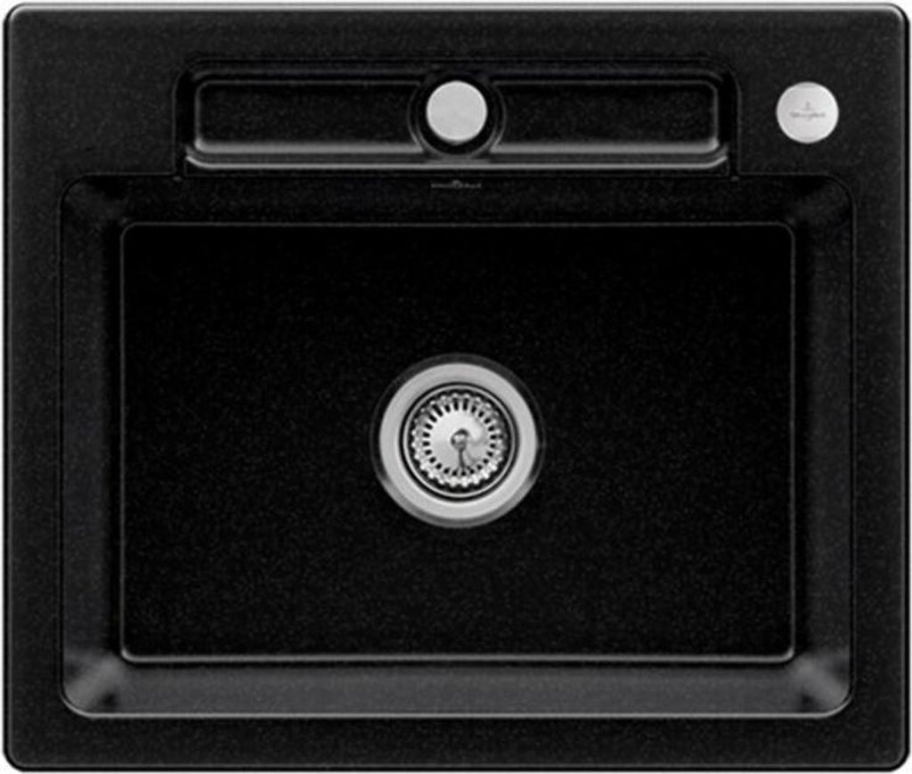 V&B bündige Spüle Siluet 60 S Flat m Abl.garn, Excenterbetätigung, chromit