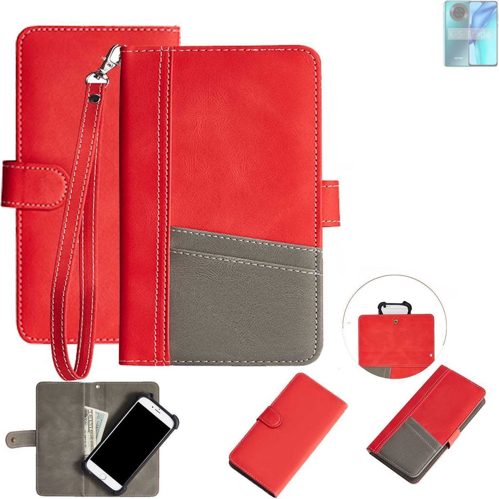 K-S-Trade Handy Schutzhülle für Hafury K30 Pro Hülle Portemonnee Brieftasche Klapphülle Kartenfächer Flip Wallet Case Etui
